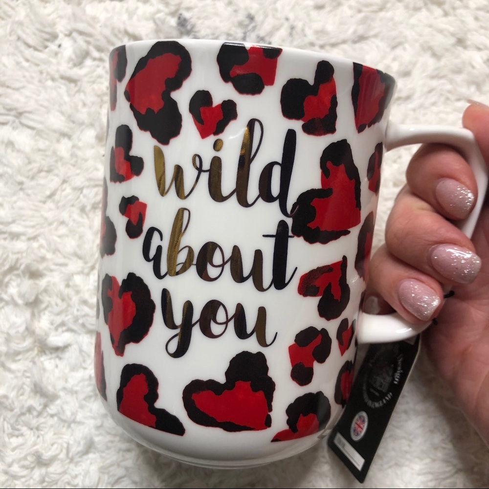 Wild About You coffee mug Valentine’s Heart animal - Picture 2 of 7